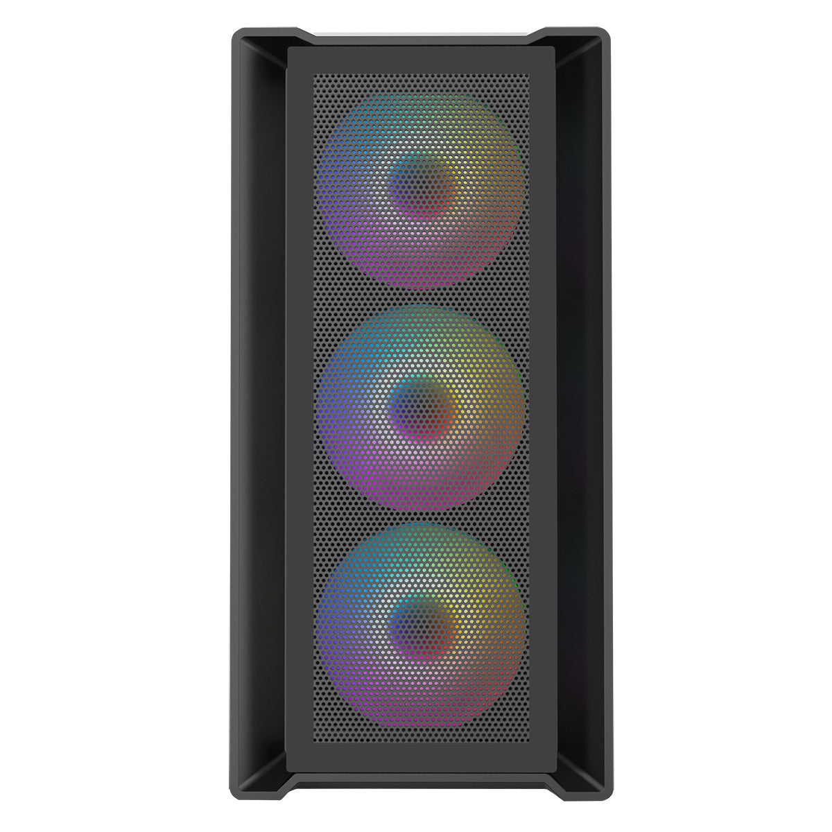 CiT Vento Black Micro-ATX PC Gaming Case with 4 x 120mm ARGB PWM Fans Included 1 x 6-Port Fan Hub Tempered Glass Side Panel CiT