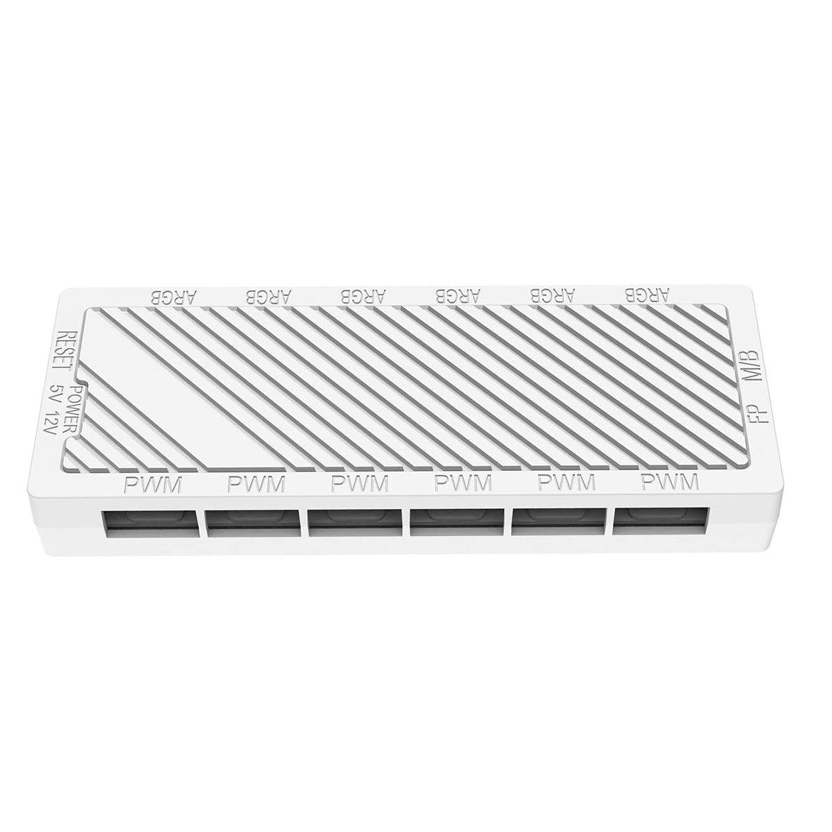 CiT Vento White Micro-ATX PC Gaming Case with 4 x 120mm ARGB PWM Fans Included 1 x 6-Port Fan Hub Tempered Glass Side Panel CiT