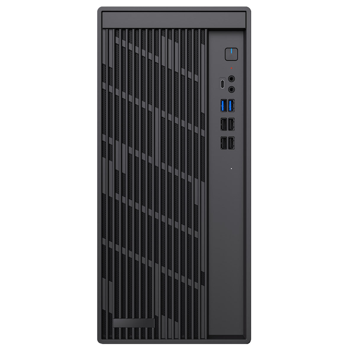 CiT Workstation Tower Micro-ATX Office PC Case With Type C USB3.2 and 80mm Rear Black PWM FDB Fan Included CiT