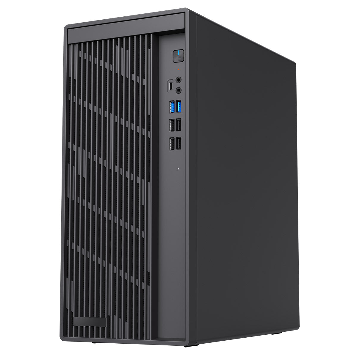 CiT Workstation Tower Micro-ATX Office PC Case With Type C USB3.2 and 80mm Rear Black PWM FDB Fan Included CiT