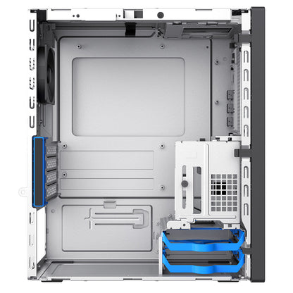 CiT Workstation Tower Micro-ATX Office PC Case With Type C USB3.2 and 80mm Rear Black PWM FDB Fan Included CiT