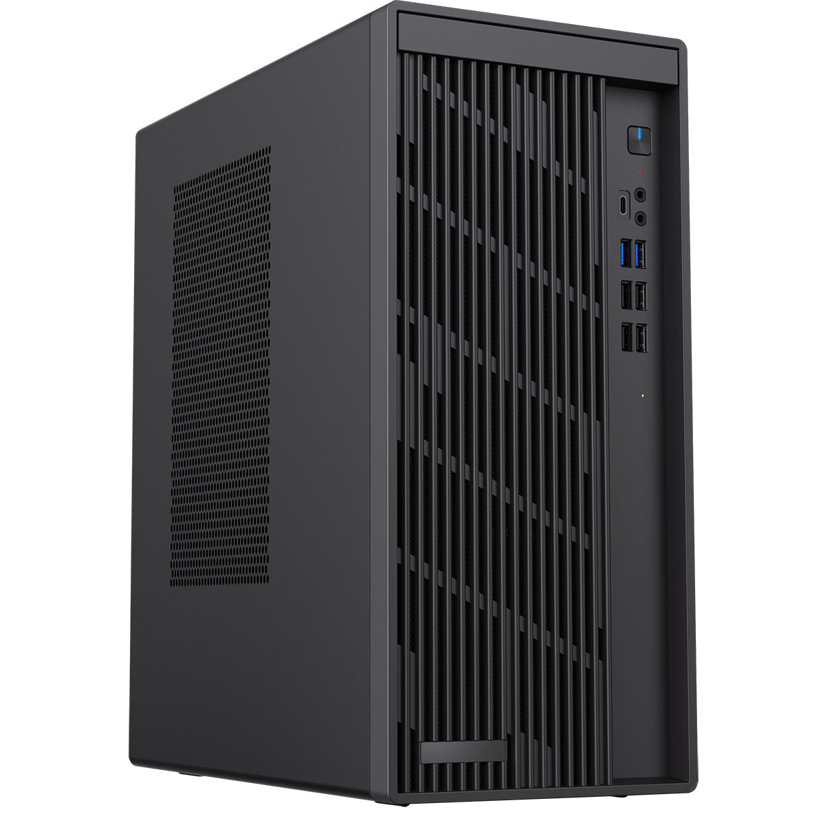 CiT Workstation Tower Micro-ATX Office PC Case With Type C USB3.2 and 80mm Rear Black PWM FDB Fan Included CiT