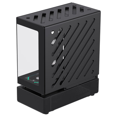 GameMax N80 Black ATX PC Gaming Case with 6 x 120mm PWM ARGB Fans and 10-Port Fan Hub Included With Curved Tempered Glass Panel GameMax