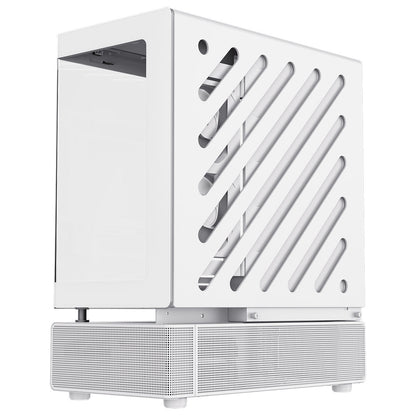 GameMax N80 White ATX PC Gaming Case with 6 x 120mm PWM ARGB Fans and 10-Port Fan Hub Included With Curved Tempered Glass Panel GameMax