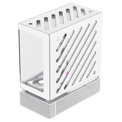 GameMax N80 White ATX PC Gaming Case with 6 x 120mm PWM ARGB Fans and 10-Port Fan Hub Included With Curved Tempered Glass Panel GameMax