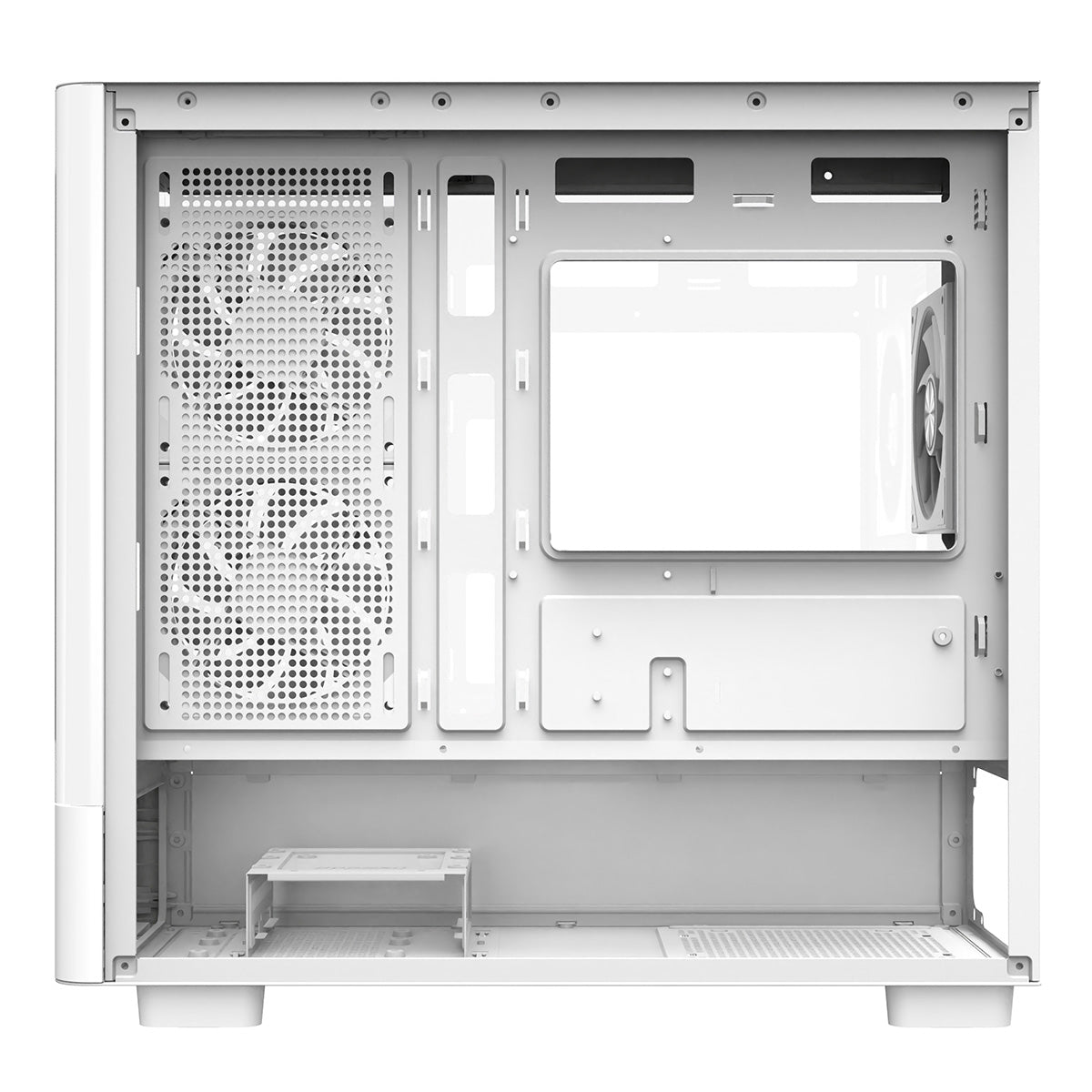 Powercool Gravity White mATX Gaming Case With Display Curved Tempered Glass With 3 x CiT Saturn PWM ARGB Fans and 6 Port PWM Hub - Destello