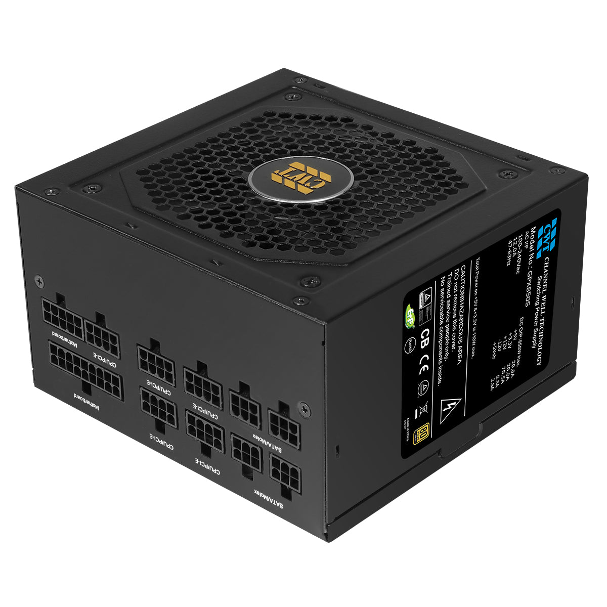 CWT 850w PSU 80 Gold Fully Modular White Box - Destello