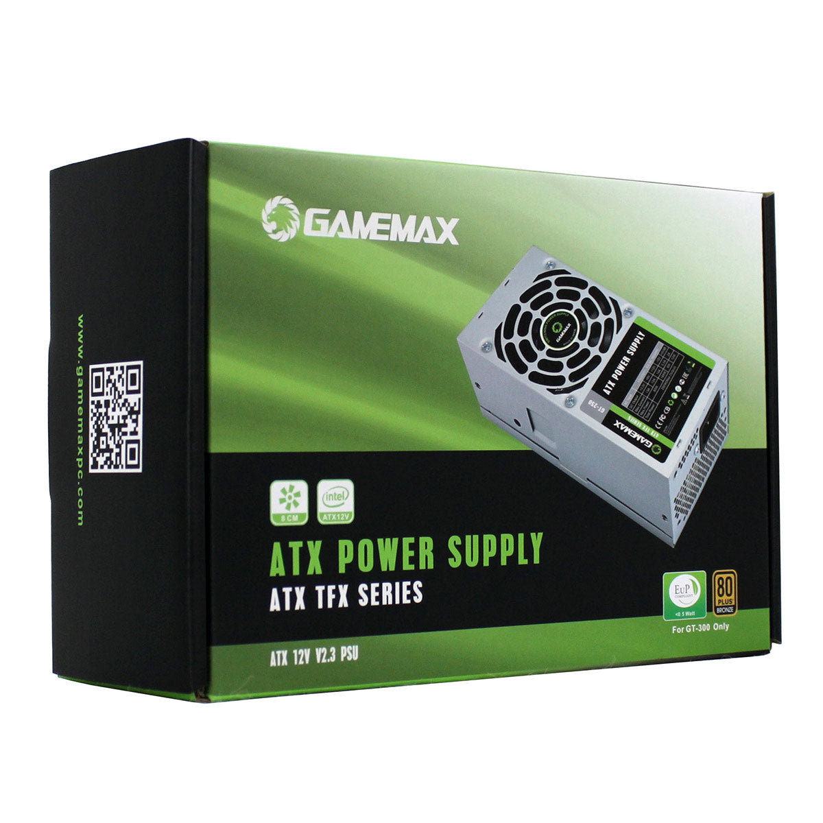 GameMax GT300 300W 80 Plus Bronze TFX Power Supply - Destello