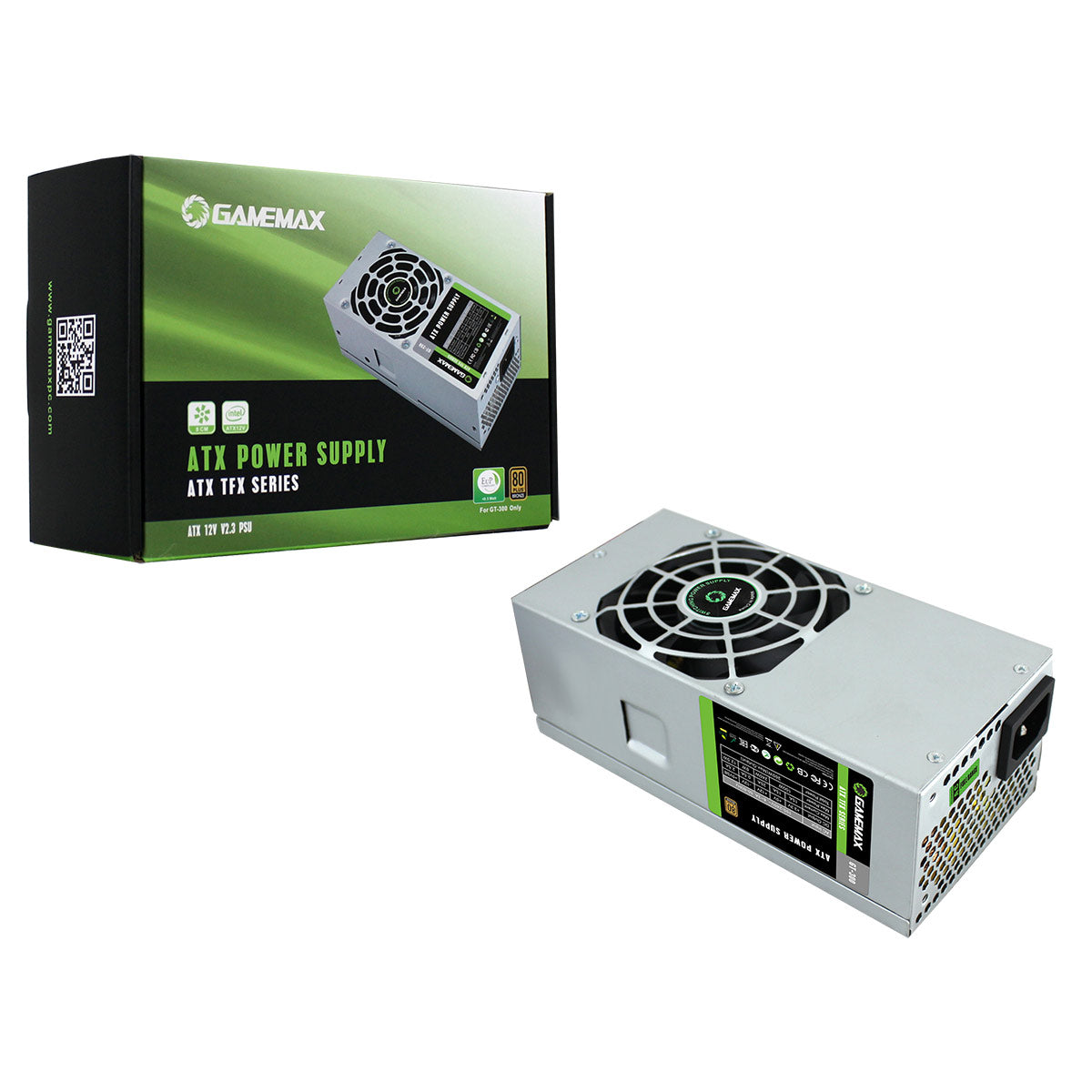 GameMax GT300 300W 80 Plus Bronze TFX Power Supply - Destello