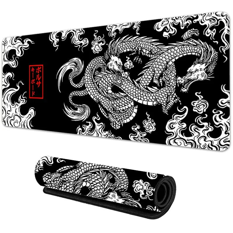 Japanese Dragon Large Gaming Mousepad XXL Keyboard Gamer Mouse Pad on The Table Speed Desk Mat Anime 900x400 700X300 Mouse Mats - Destello