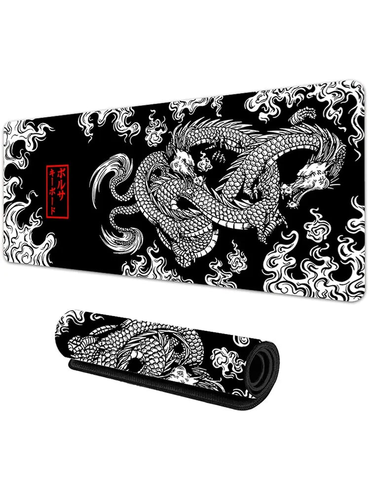 Japanese Dragon Large Gaming Mousepad XXL Keyboard Gamer Mouse Pad on The Table Speed Desk Mat Anime 900x400 700X300 Mouse Mats - Destello