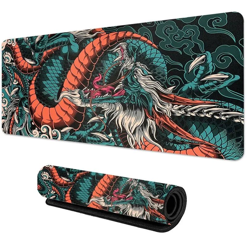 Japanese Dragon Large Gaming Mousepad XXL Keyboard Gamer Mouse Pad on The Table Speed Desk Mat Anime 900x400 700X300 Mouse Mats - Destello