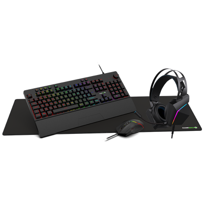GameMax Pulse 4-in-1 Pro Keyboard Mouse Headset Mouse Pad Combo Kit GameMax