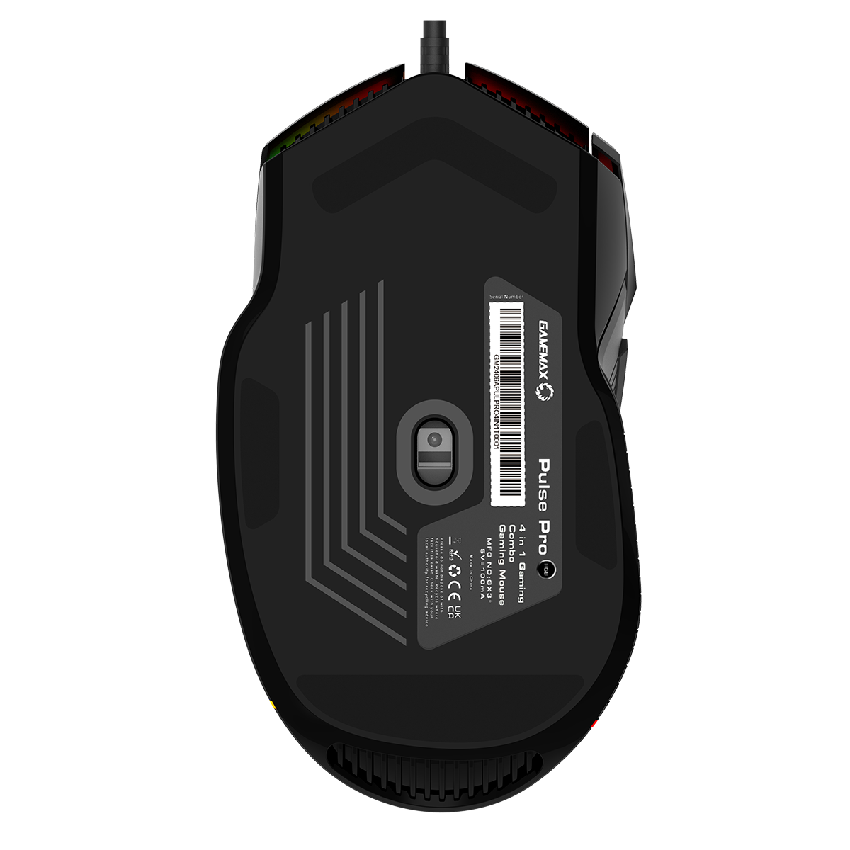 GameMax Pulse 4-in-1 Pro Keyboard Mouse Headset Mouse Pad Combo Kit GameMax