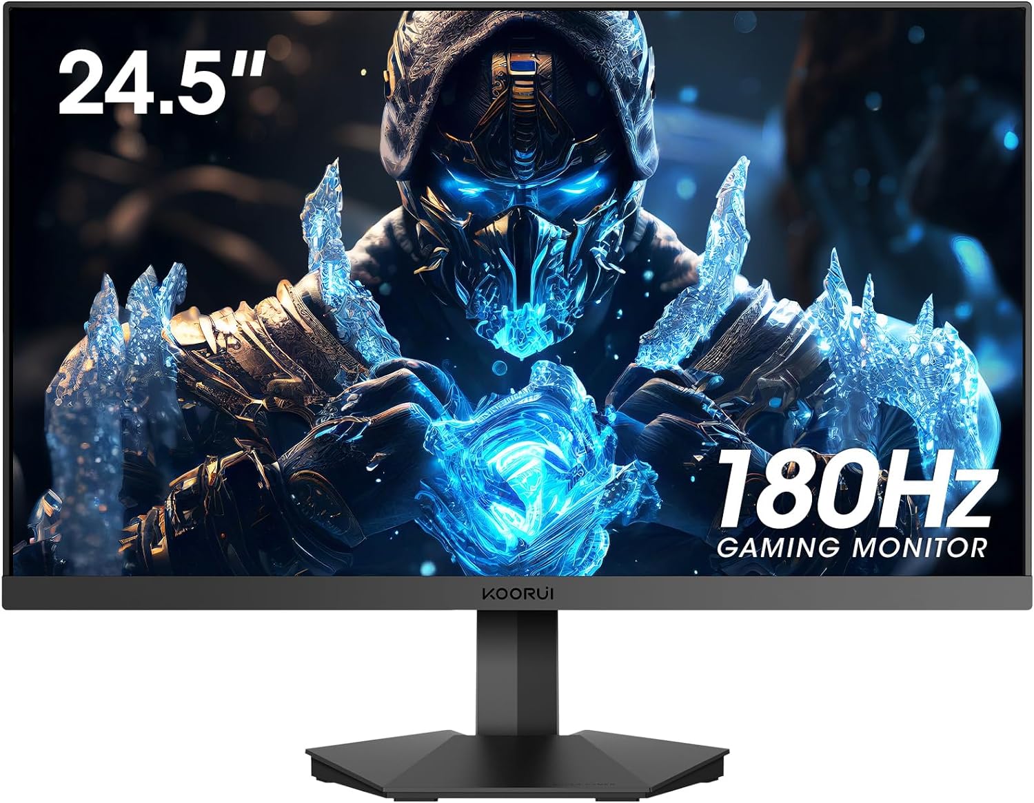 KOORUI 24-Inch Gaming Monitor - FHD 1080p, 165Hz, 1ms Response Time - Destello