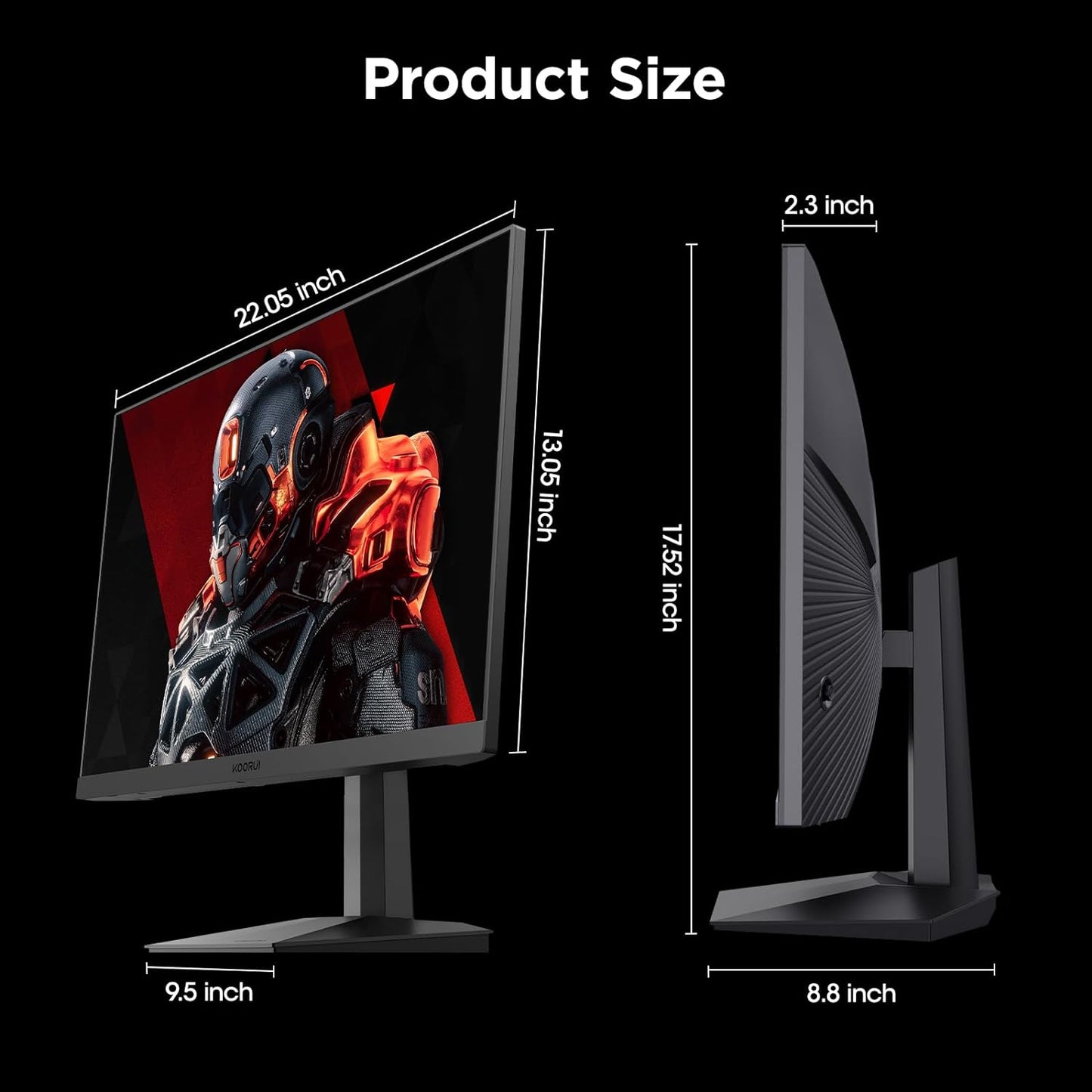 KOORUI 24-Inch Gaming Monitor - FHD 1080p, 165Hz, 1ms Response Time - Destello