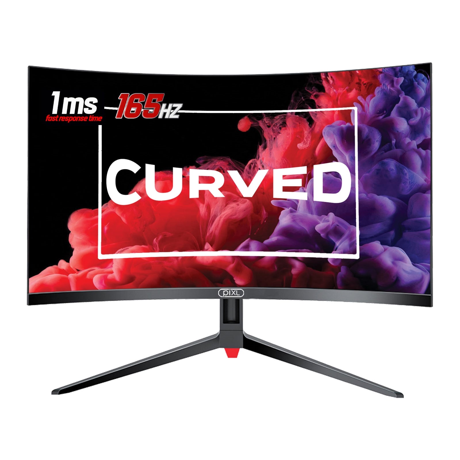 piXL CM32GF5 32 Inch 165Hz HDR Full HD Curved Gaming Monitor with AMD FreeSync & Nvidia G-Sync, 1920 x 1080 Resolution, 1ms Response Time, DisplayPort, HDMI & VESA Mount