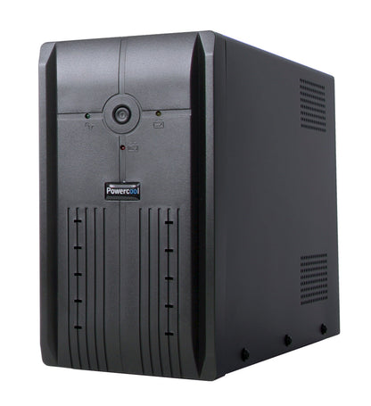 Powercool Smart UPS 1000VA 3 x UK Plug 3 x IEC RJ45 x 2 USB LED Display Powercool
