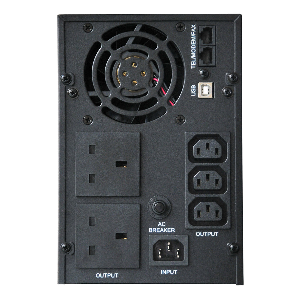Powercool Smart UPS 2000VA 2 x UK Plug 3 x IEC RJ45 x 2 USB LCD Display Powercool