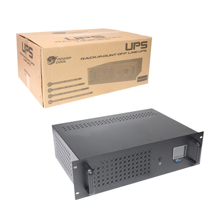 Powercool Rack-Mount Off-Line UPS 1200VA with LCD  USB Monitoring with 2x7Ah Powercool