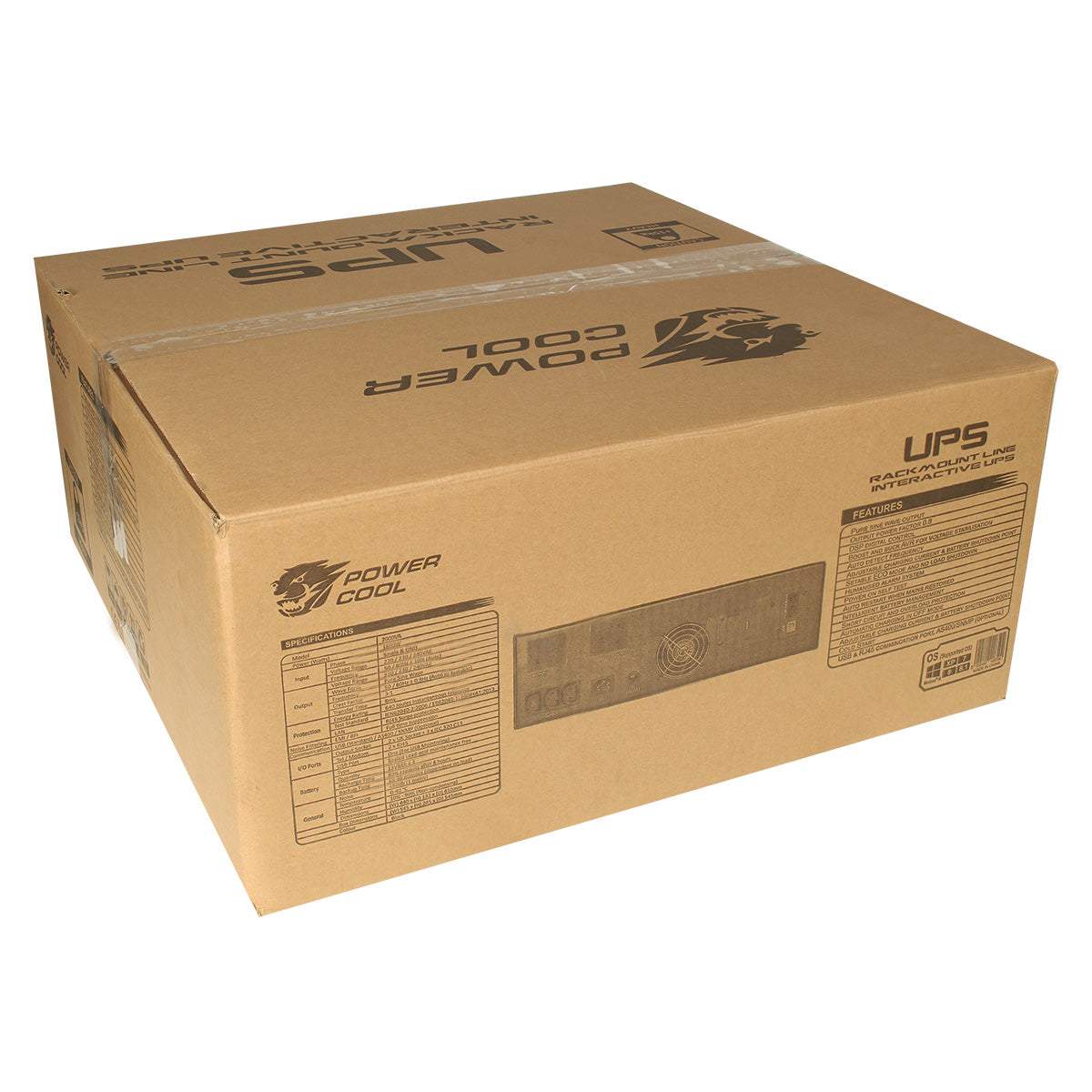 Powercool Rack-Mount line interactive UPS 2000VA 1600W 2xUK3xIEC Powercool