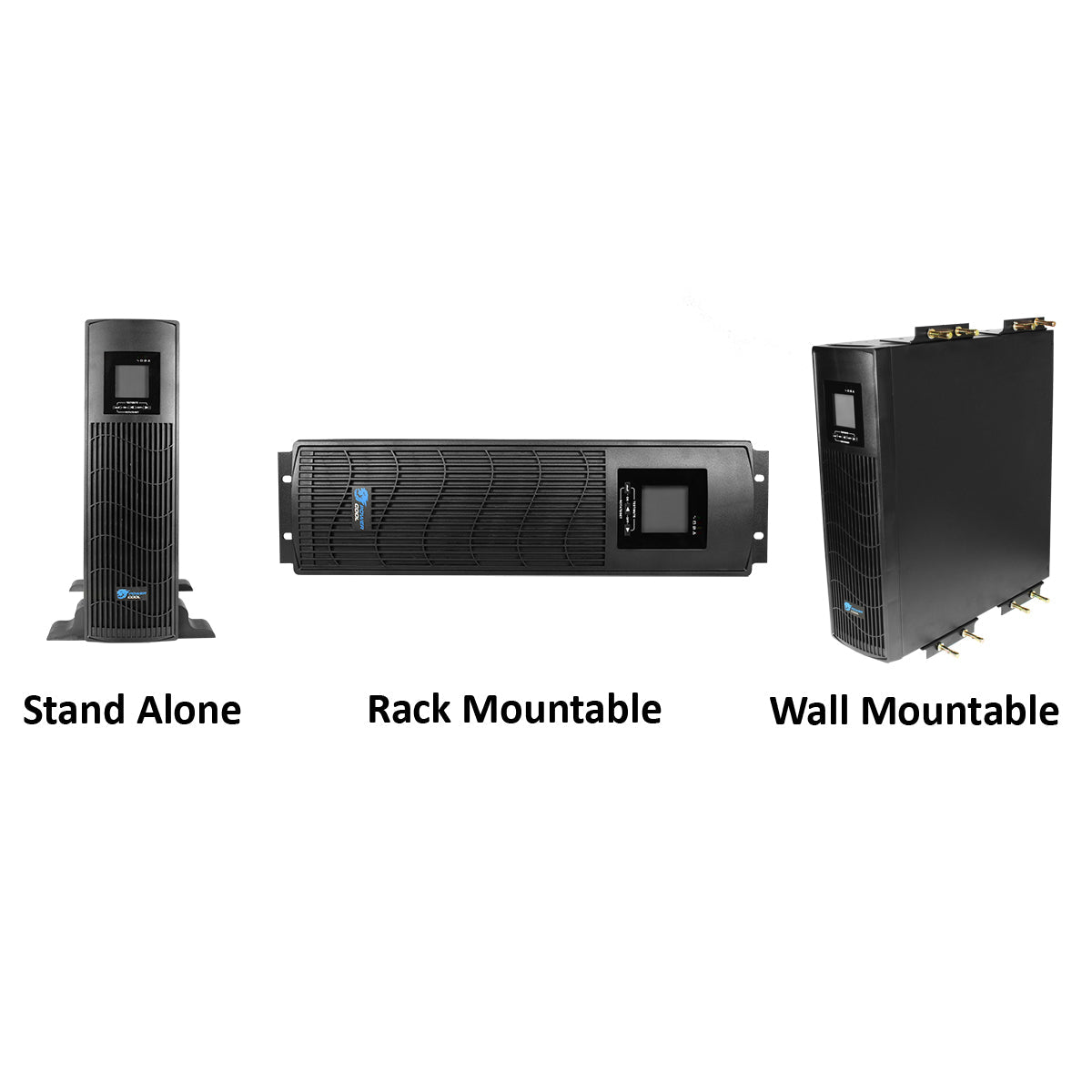 Powercool Rack-Mount Line Interactive UPS 3000VA 2400W 2 x UK  3 x IEC Powercool