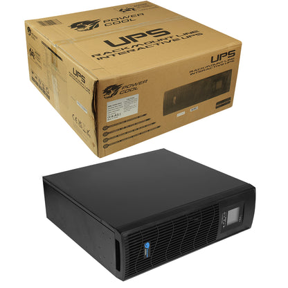 Powercool Rack-Mount Line Interactive UPS 3000VA 2400W 2 x UK  3 x IEC
