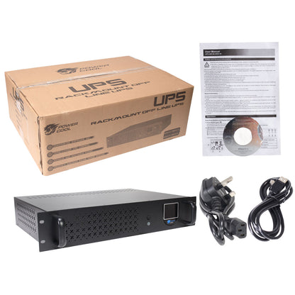 Powercool Rack-Mount Off-Line UPS 850VA with LCD  USB Monitoring with 1x8Ah