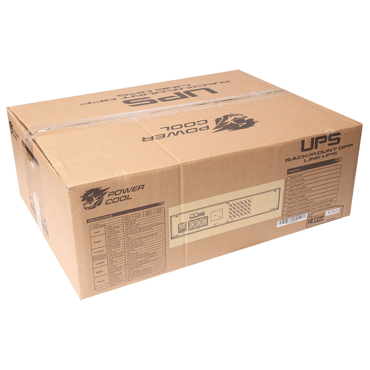 Powercool Rack-Mount Off-Line UPS 850VA with LCD  USB Monitoring with 1x8Ah