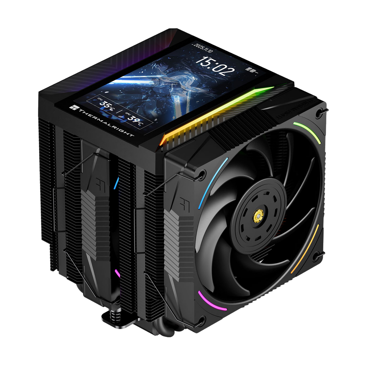 Thermalright Peerless Assassin 120 Vision MAX ARGB Black CPU cooler with 5 inch display