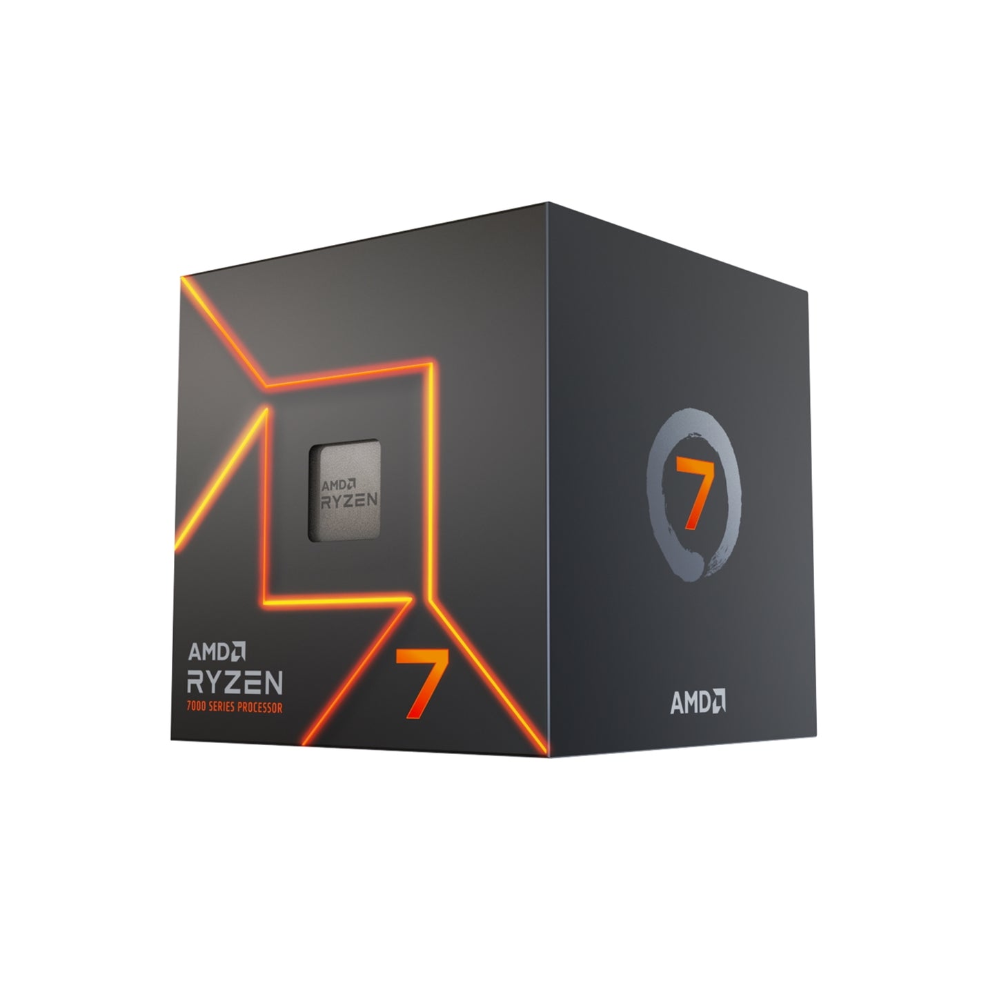 AMD Ryzen 7 7700 with Radeon Graphics, 8 Core Processor, 16 Threads, 3.8GHz up to 5.3GHz Boost, 40MB Cache, 65W, Wraith Prism LED Cooler, Radeon Graphics