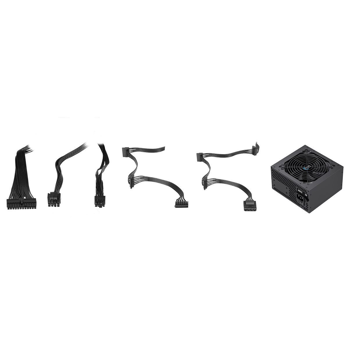 ACE 750w ATX PSU With 120mm Fan and Flat Black Cables - Destello