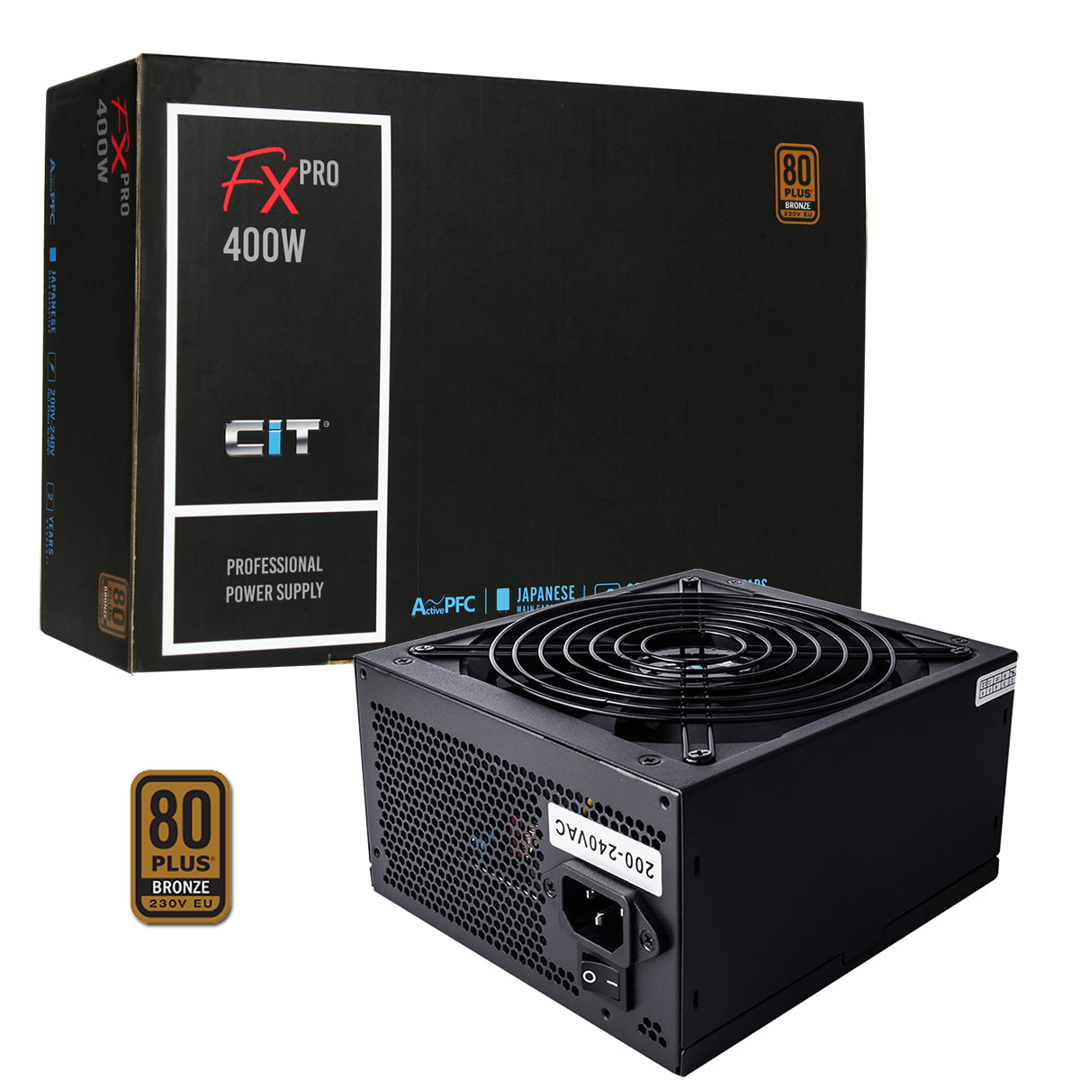 CiT 400W FX Pro 14cm Fan APFC 80 Plus - Destello