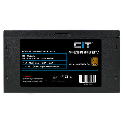 CiT 500W ATV Pro 14cm Fan APFC 80 Plus Bronze