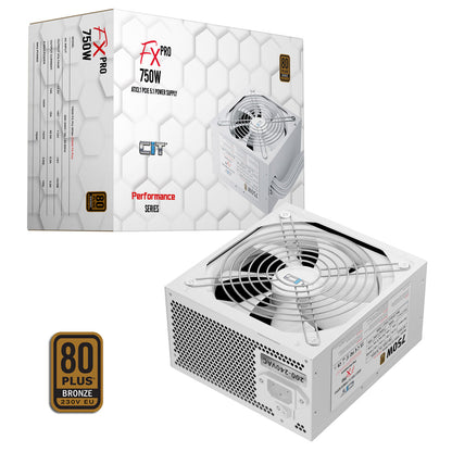 CiT FX Pro White ATX 3.1 PCIe 5.1 750W 80 Plus Bronze Power Supply