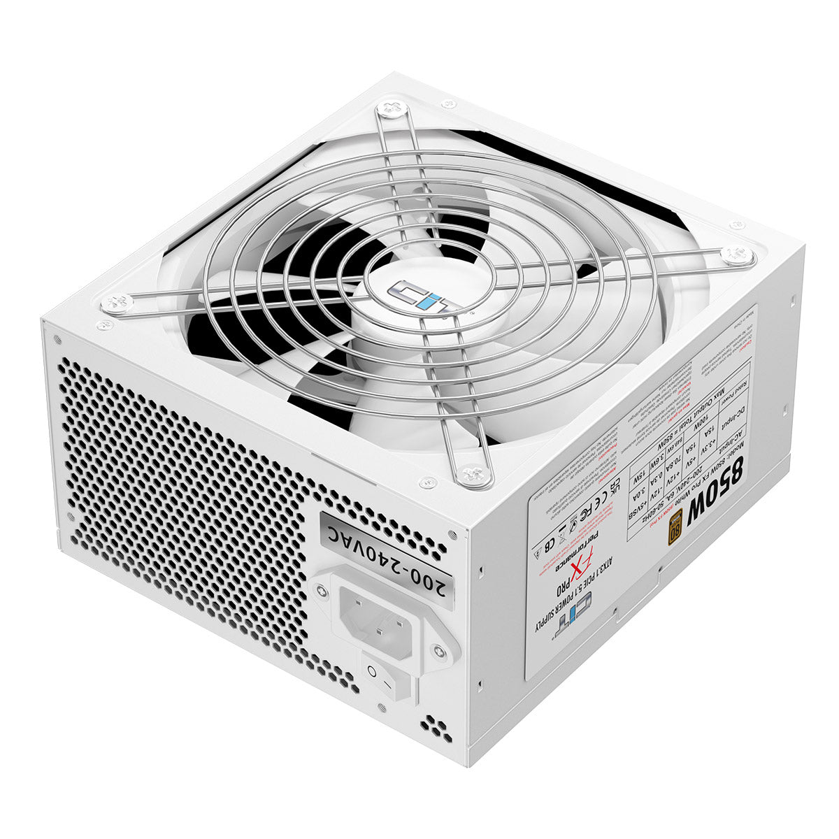 CiT FX Pro White ATX 3.1 PCIe 5.1 850W 80 Plus Bronze Power Supply