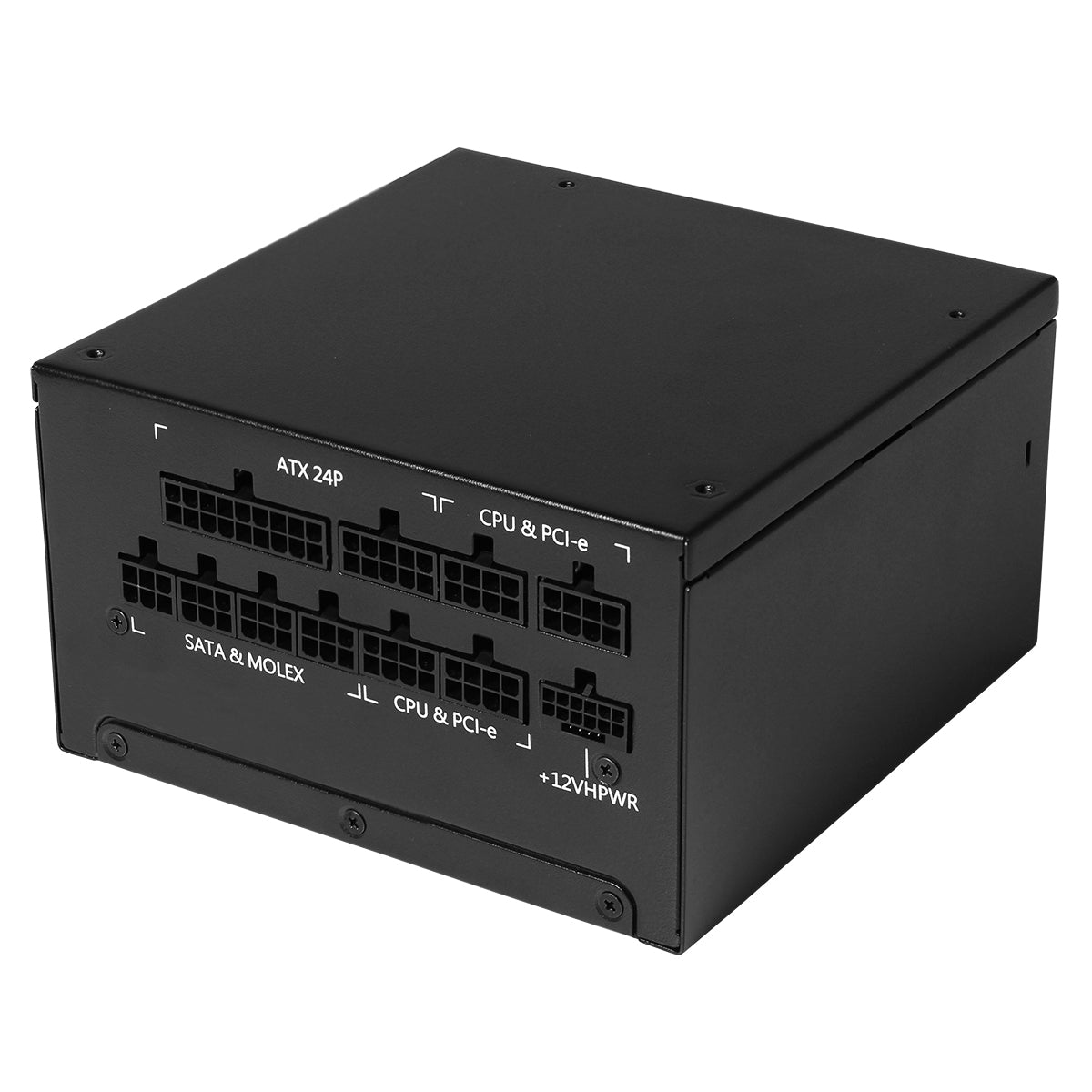 CWT 1000W Modular 80 Plus Gold ATX3.0 PCIe 5.0 Power Supply With 140mm FDB Black Fan - Destello