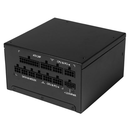 CWT 1000W Modular 80 Plus Gold ATX3.0 PCIe 5.0 Power Supply With 140mm FDB Black Fan - Destello