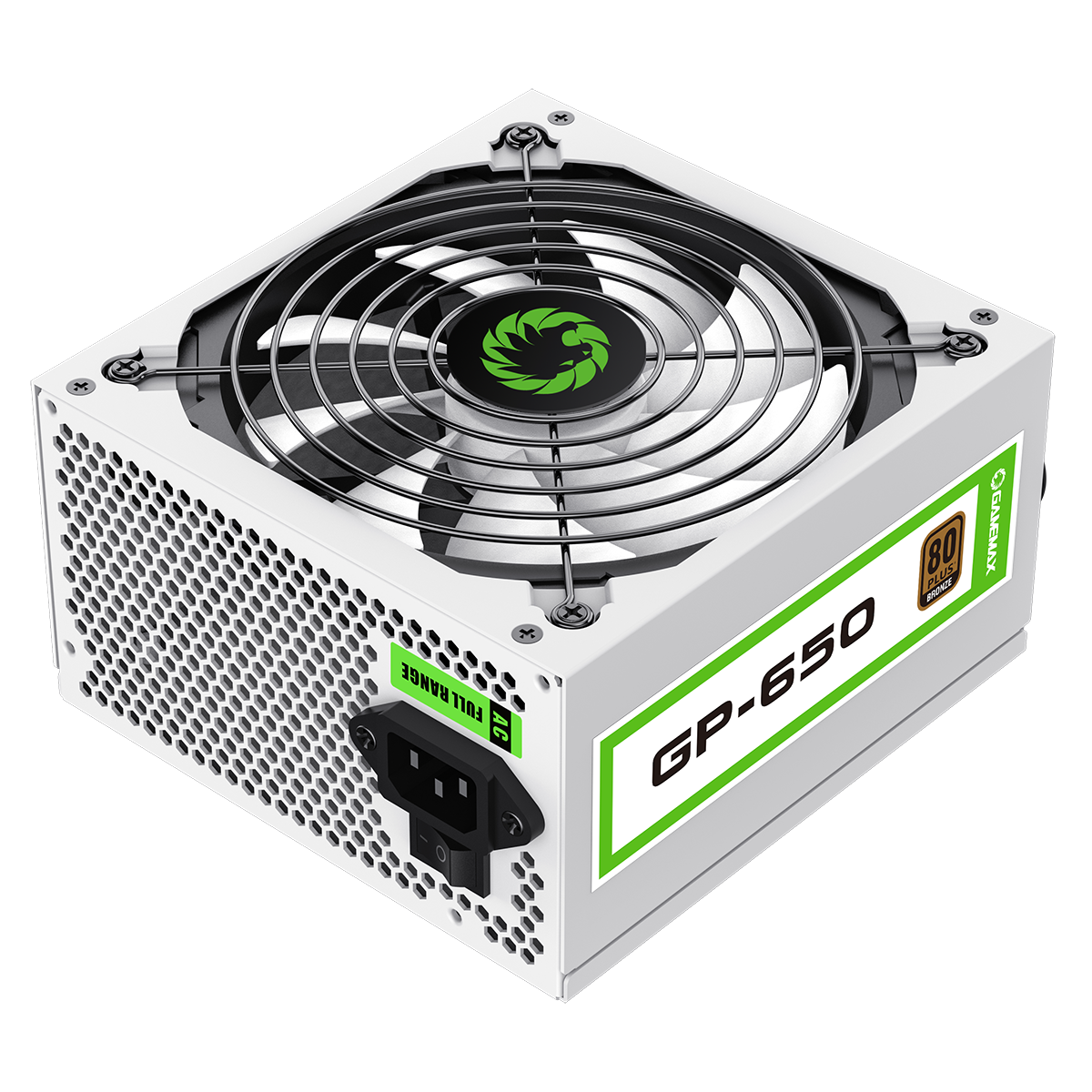 GameMax GP650 White 650W 80 Plus Bronze Wired Power Supply - Destello