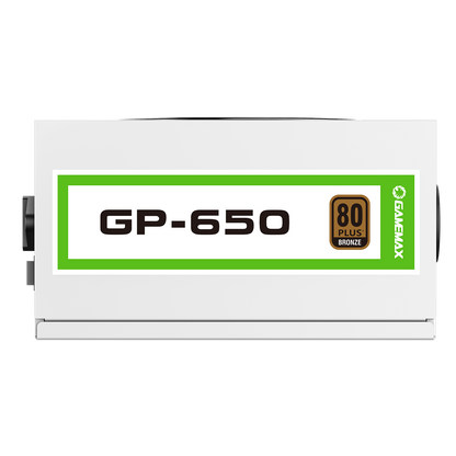 GameMax GP650 White 650W 80 Plus Bronze Wired Power Supply