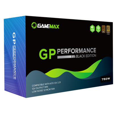 GameMax GP750 750W 80 Plus Bronze Wired Power Supply - Destello