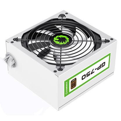 GameMax GP750 White 750W 80 Plus Bronze Wired Power Supply - Destello