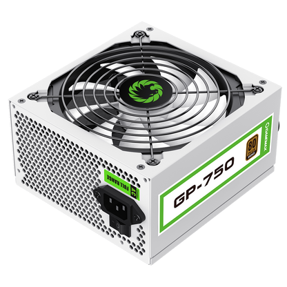 GameMax GP750 White 750W 80 Plus Bronze Wired Power Supply - Destello