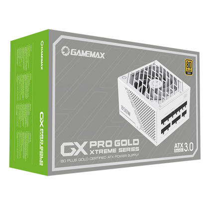 GameMax GX-850W Pro Modular 80 Plus Gold ATX3.0 PCIe 5.0 Black Power Supply With 135mm FDB Fan - Destello
