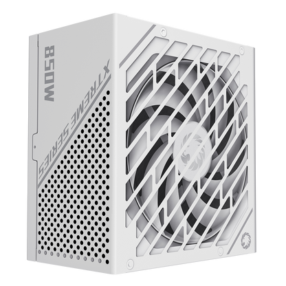 GameMax GX-850W Pro Modular 80 Plus Gold ATX3.1 PCIe 5.1 White Power Supply With 135mm FDB Fan - Destello