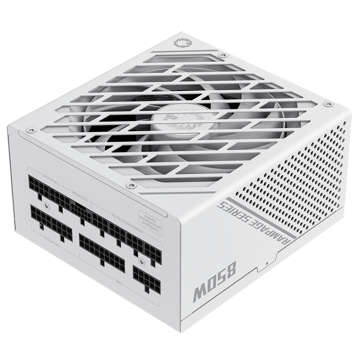 GameMax GX-850W Pro Modular 80 Plus Gold ATX3.1 PCIe 5.1 White Power Supply With 135mm FDB Fan - Destello