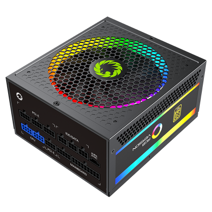 GameMax 1050W Pro Modular 80 Plus Gold Power Supply With 14cm ARGB Fan - Destello