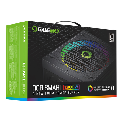 GameMax 1300W Modular 80 Plus Platinum ATX3.0 PCIe 5.0 Power Supply With 14cm ARGB Fan