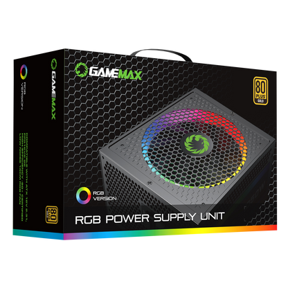 GameMax 750W Pro Modular 80 Plus Gold Power Supply With 14cm ARGB Fan - Destello