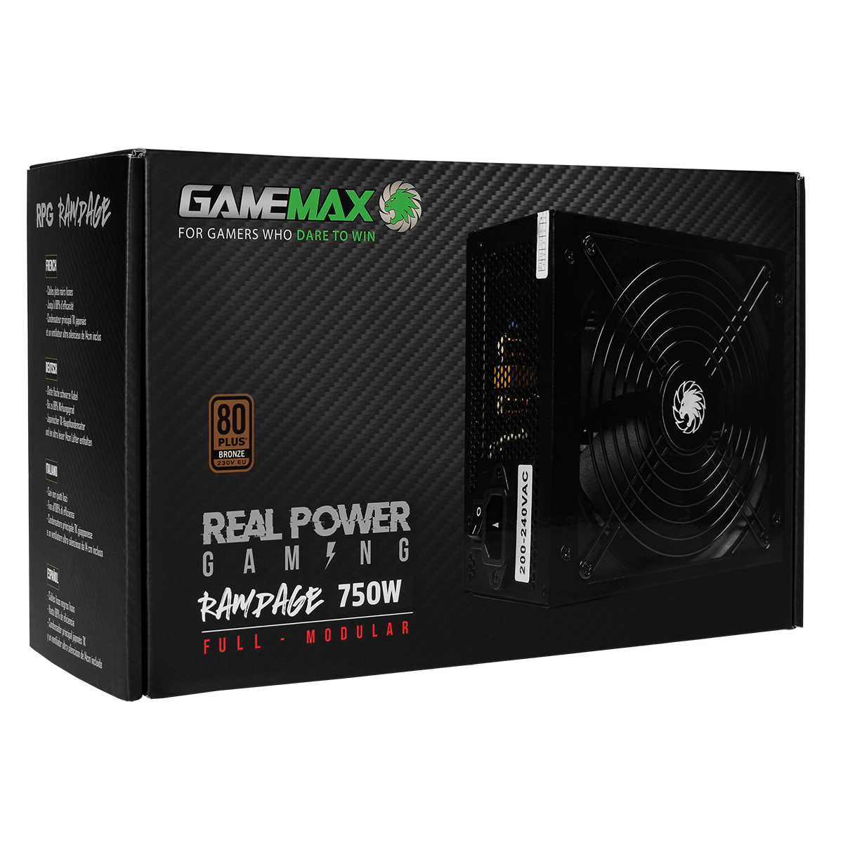 GameMax 750W RPG Rampage Full-Modular 80 Plus Bronze PSU - Destello